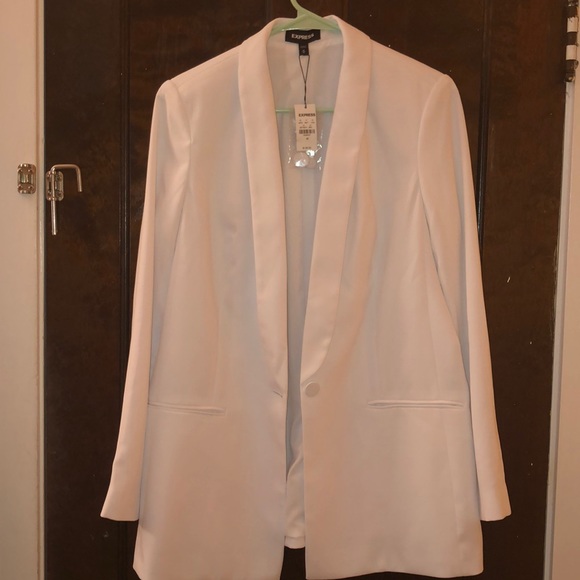Express Jackets & Blazers - Express White Long Sleeve Blazer